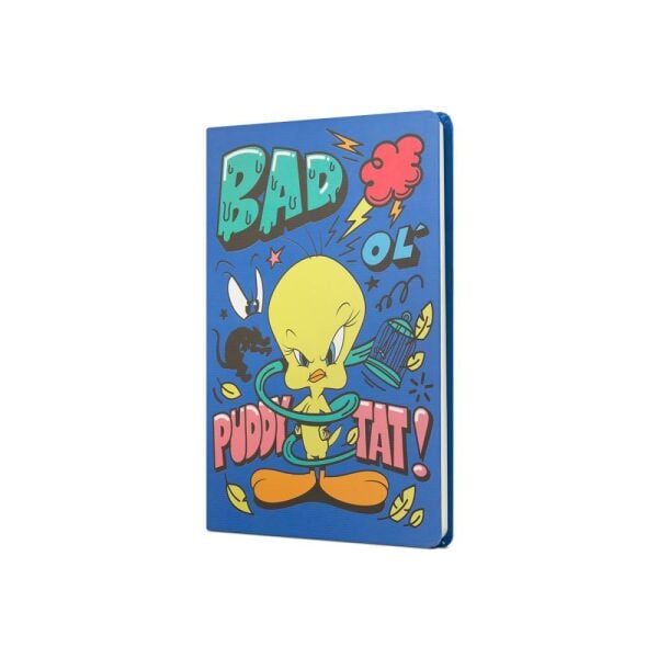 Mabbels Tweety Bad Puddy15x21 80 Yaprak Çizgisiz Butik Defter Mavi