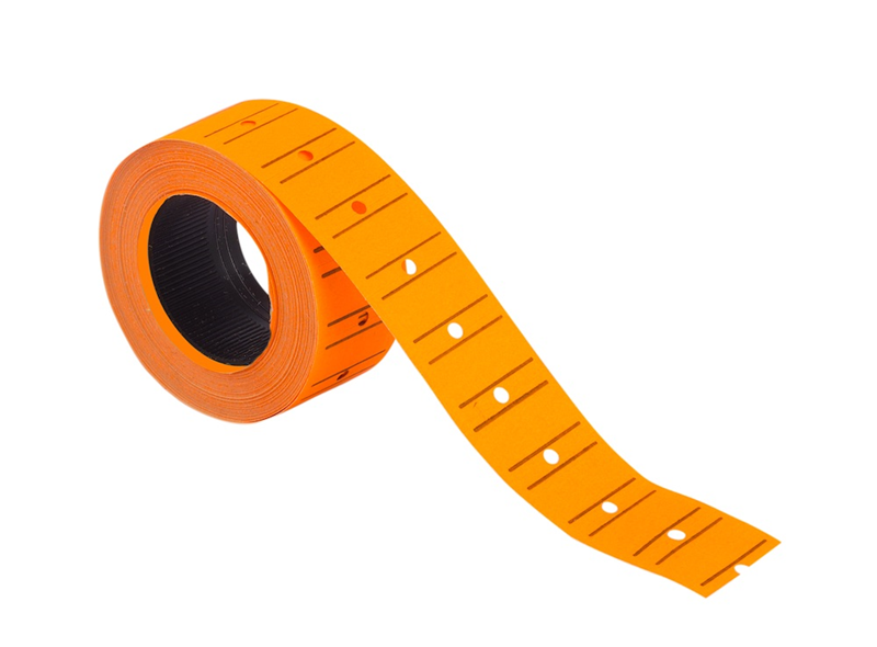 Kraf Fiyat Etiketi 12x21 mm Fosforlu Turuncu