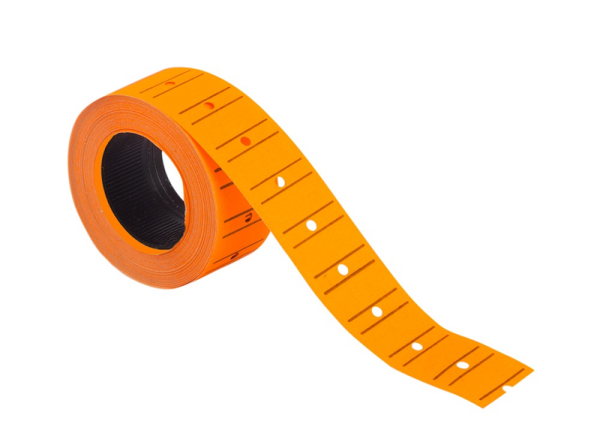 Kraf Fiyat Etiketi 12x21 mm Fosforlu Turuncu