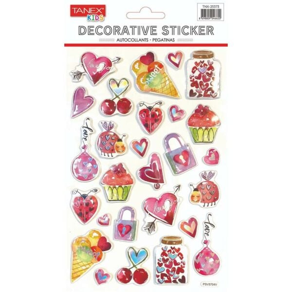Tanex Stickers Kalp Puffy 25373