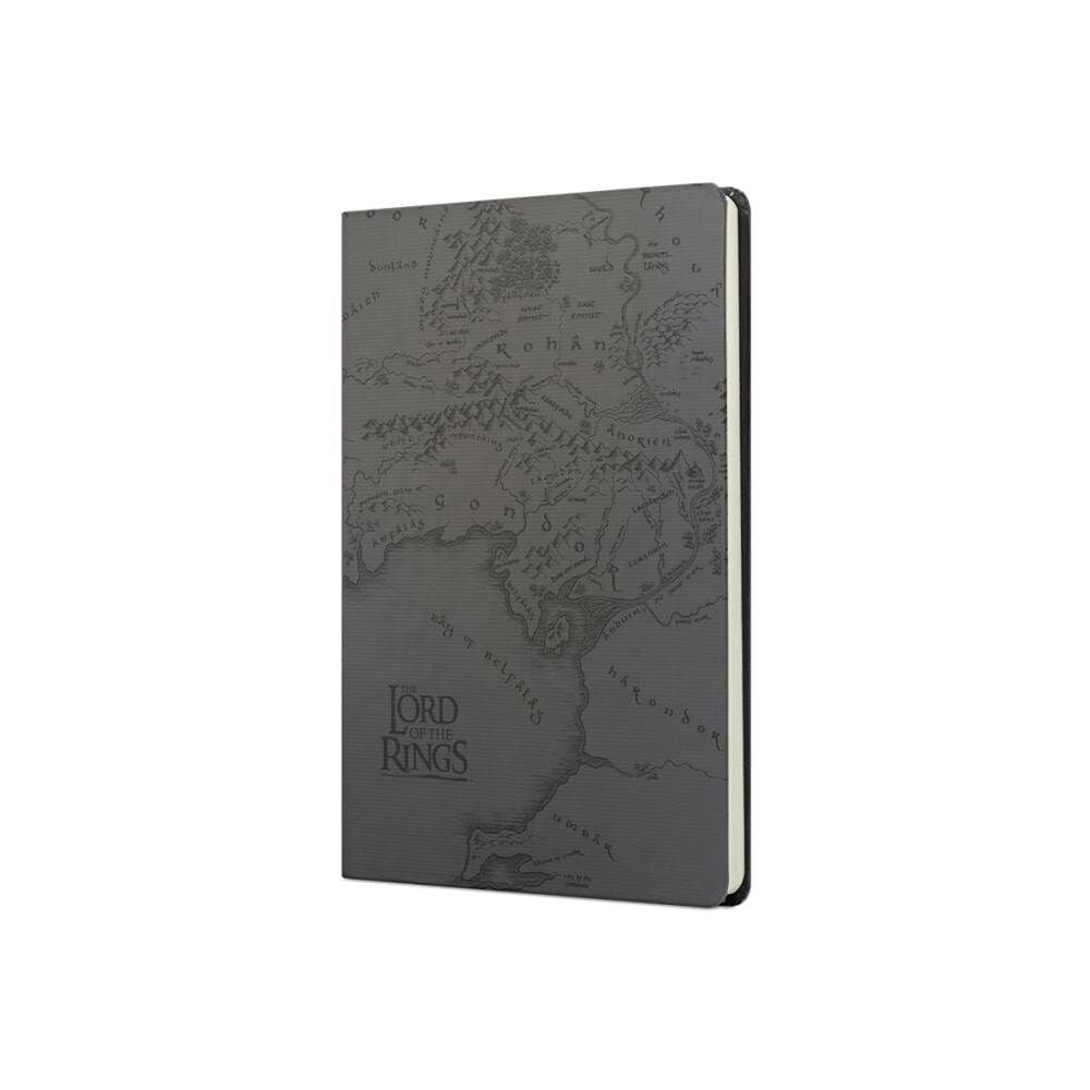 Mabbels Lotr Orta Dünya Haritası 15x21 80 Yaprak Çizgili Butik Defter Siyah