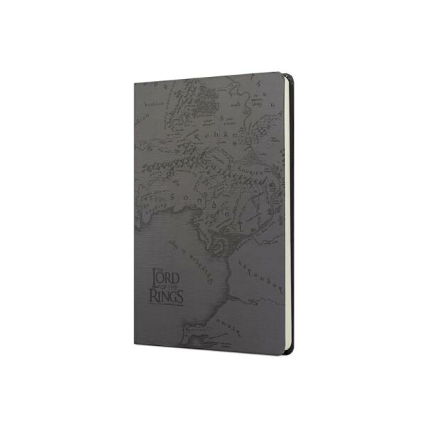 Mabbels Lotr Orta Dünya Haritası 15x21 80 Yaprak Çizgili Butik Defter Siyah