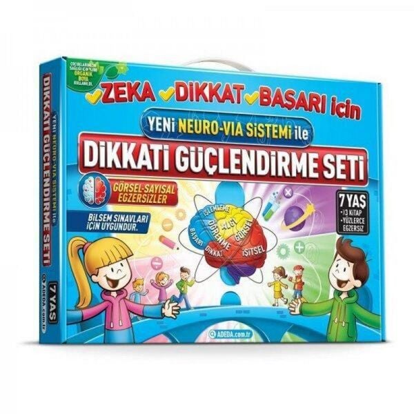 Adeda Neuro Via Sistemi ile Dikkat Güçlendirme Seti 3 Kitap 7 Yaş