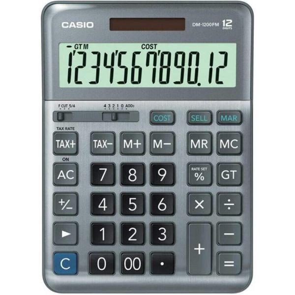 Casıo Hesap Makinesi Masaüstü Dm-1200Fm 12 Hane