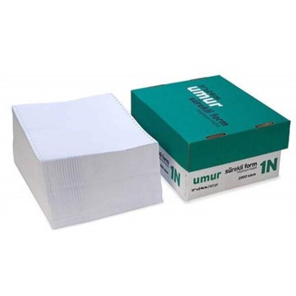 Umur Sürekli Form 11X24 Cm Beyaz 1 Nüsha 60 Gr 5.5 Perforeli 2000 Li 30000000
