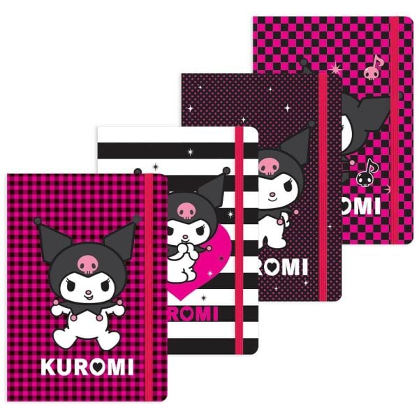 Kuromi 16x15 50 Yaprak Çizgili Sert Kapak Spiralli Not Defteri 410140