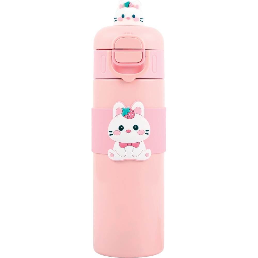 Noki Kids 500 ml Çift Ağızlı Pembe Çelik Matara 0150-060
