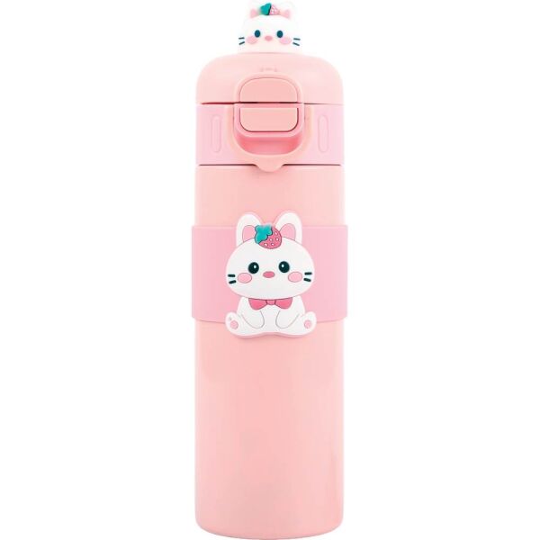 Noki Kids 500 ml Çift Ağızlı Pembe Çelik Matara 0150-060