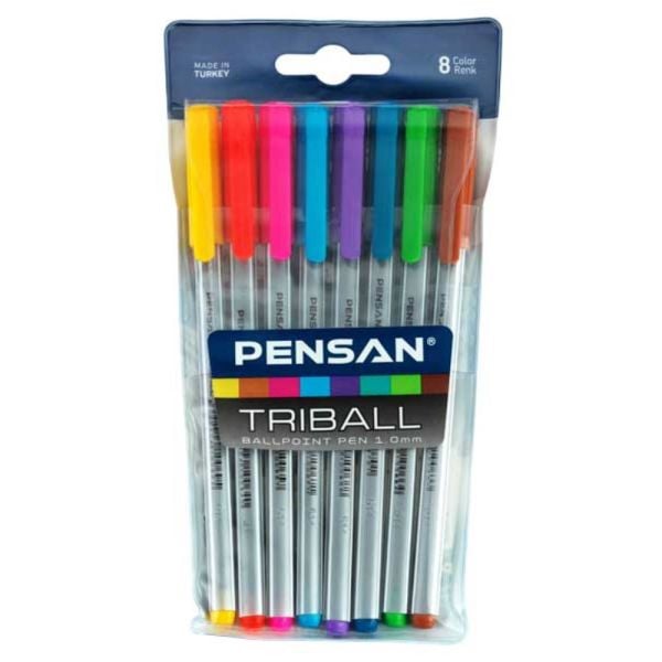 Pensan Tükenmez Kalem Trıball 1.0 8 Li Set 1003 Renkli