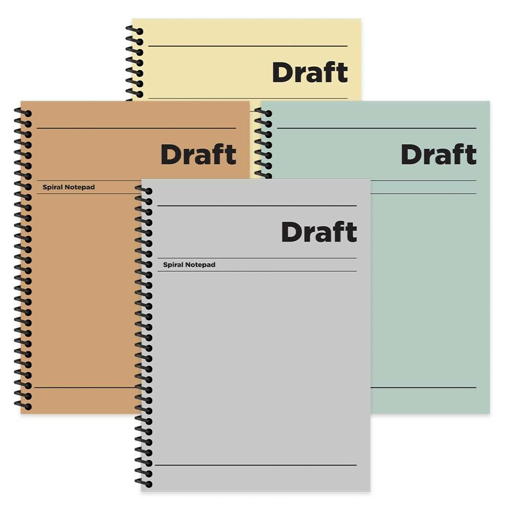 Draft 17x24 80 Yaprak Çizgili Karton Kapak Hafif Kağıt Spiralli Defter 410521