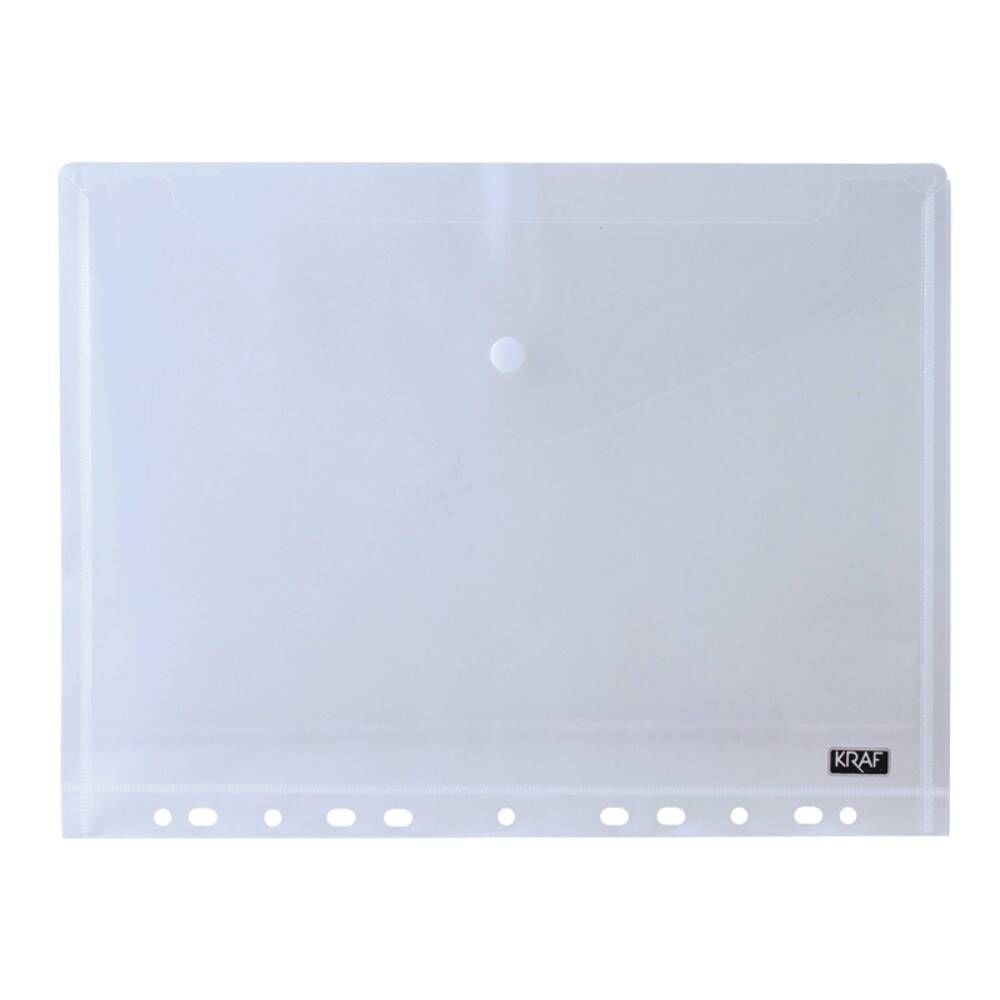 Kraf Çıtçıtlı Dosya A4 11 Delikli Şeffaf 1229