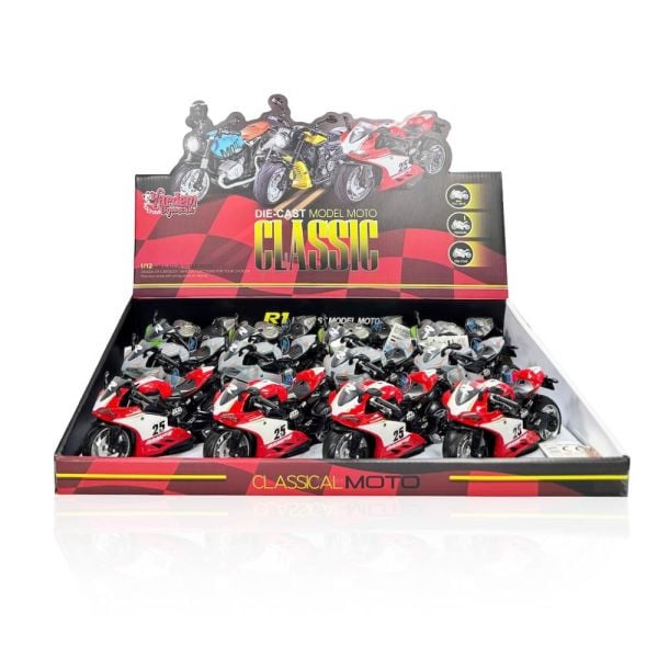 Vardem Çek Bırak Sesli ve Işıklı 1:12 Die-Cast Clasic Spor Motosiklet M2231