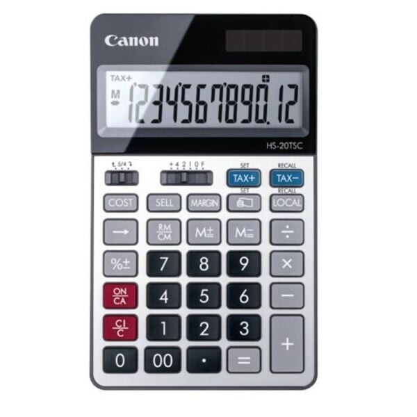 Canon HS-20 TSC 12 Hane Metal Kasa Masa Üstü Hesap Makinesi