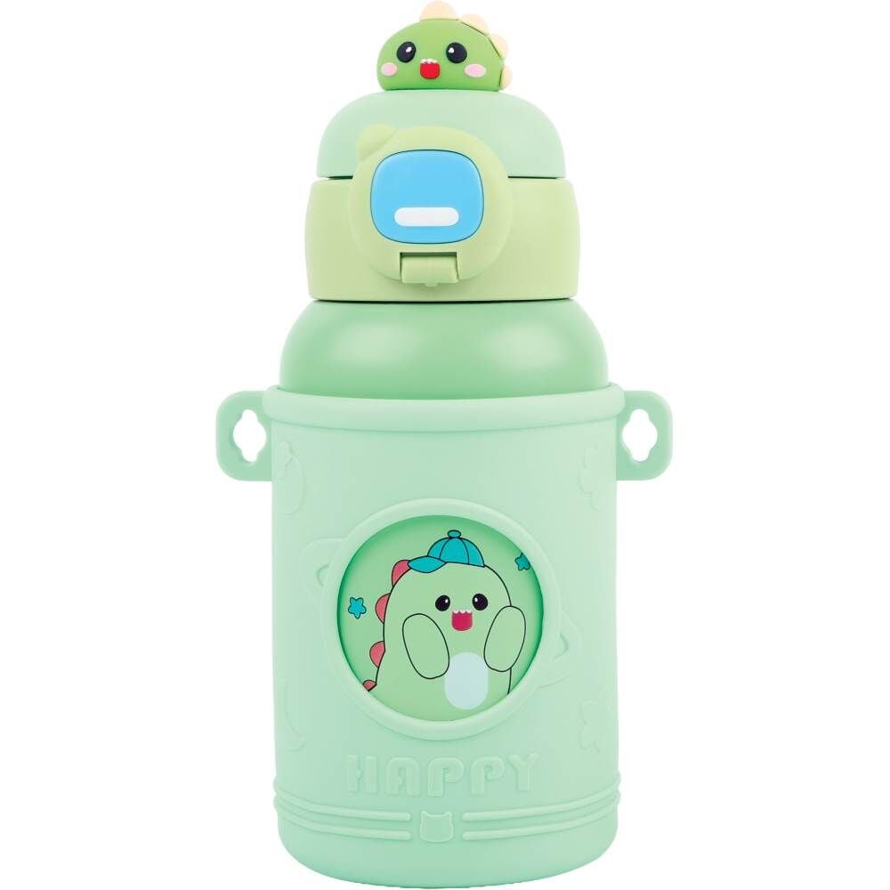 Noki Kids 460 ml Pipetli Yeşil Çelik Matara 0149-160