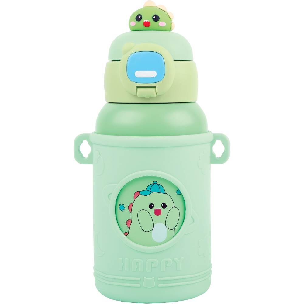 Noki Kids 460 ml Pipetli Yeşil Çelik Matara 0149-160