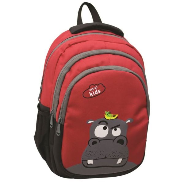 Astral Kids Animals Su Aygırı Beslenmeli İlkokul Çantası 04247