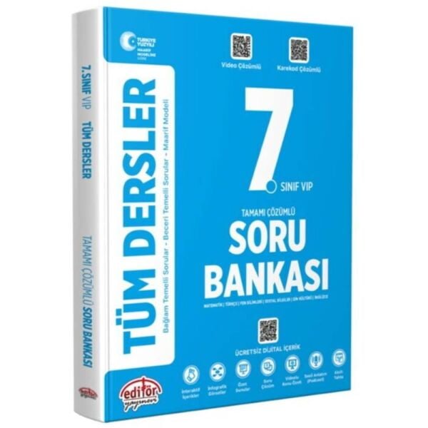 Editör 7.Sınıf Vip Tüm Dersler Soru Bankası