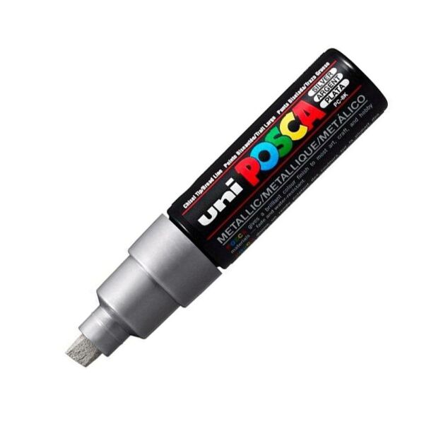 Uniball Posca Boyama Markörü PC-8K 8.0 mm Gümüş