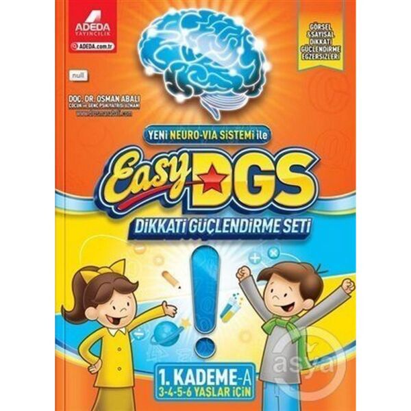 Adeda Neuro Via ile Easy Dikkat Güçlendirme Seti 1.Kademe 3-6 Yaş A Kitabı