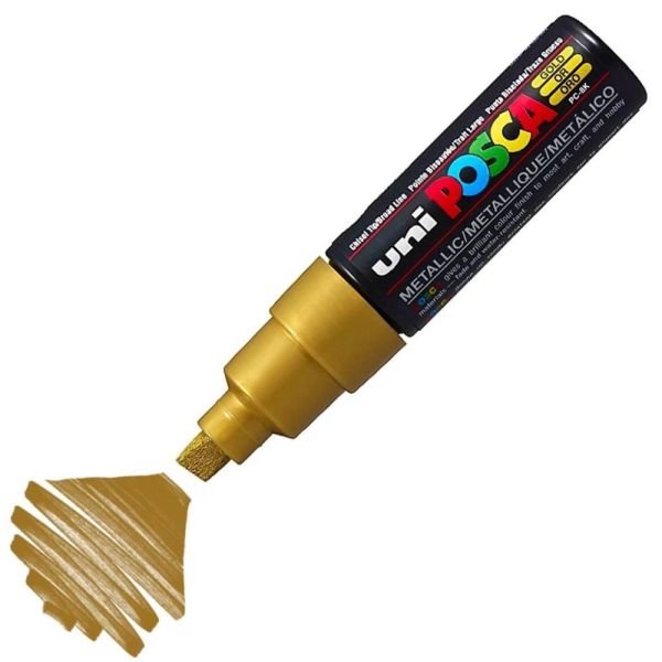 Uniball Posca Boyama Markörü PC-8K 8.0 mm Altın