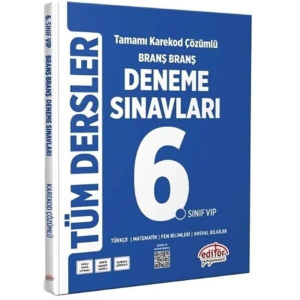 Editör 6.Sınıf Tüm Dersler Branş Branş Çözmülü Deneme Sınavları