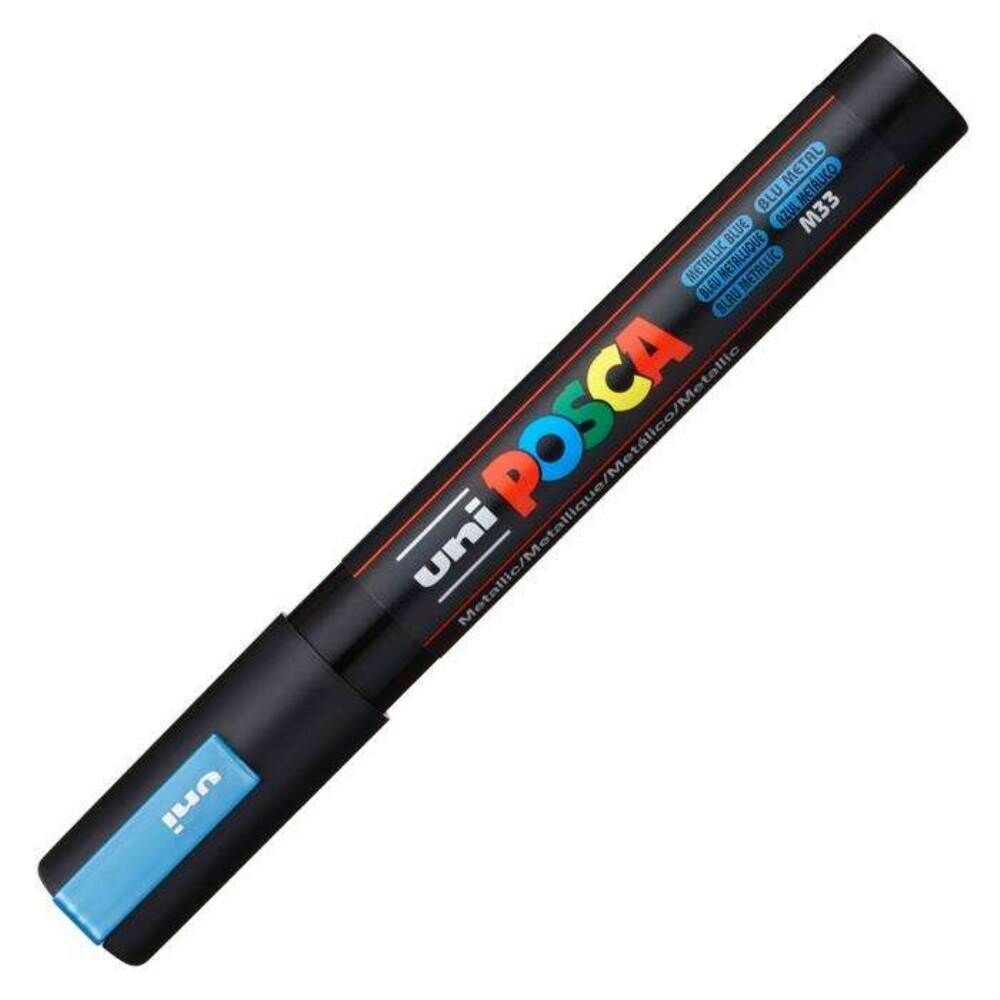 Uniball Posca Boyama Markörü PC-5M 1.8-2.5 mm Metalik Mavi