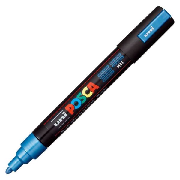 Uniball Posca Boyama Markörü PC-5M 1.8-2.5 mm Metalik Mavi