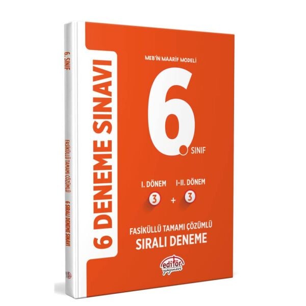 Editör 6.Sınıf Tüm Dersler Fasiküllü Çözmülü Deneme Sınavları
