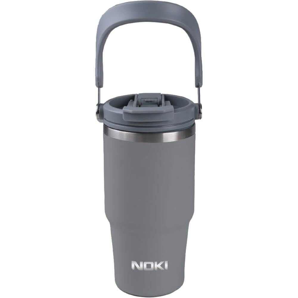 Noki Kids 600 ml Çift Ağızlıklı Gri Termos Bardak 0138-020
