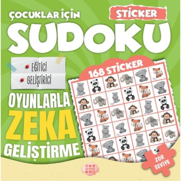 Çocuklar İçin Sudoku Sticker Hediyeli Zor Seviye 2