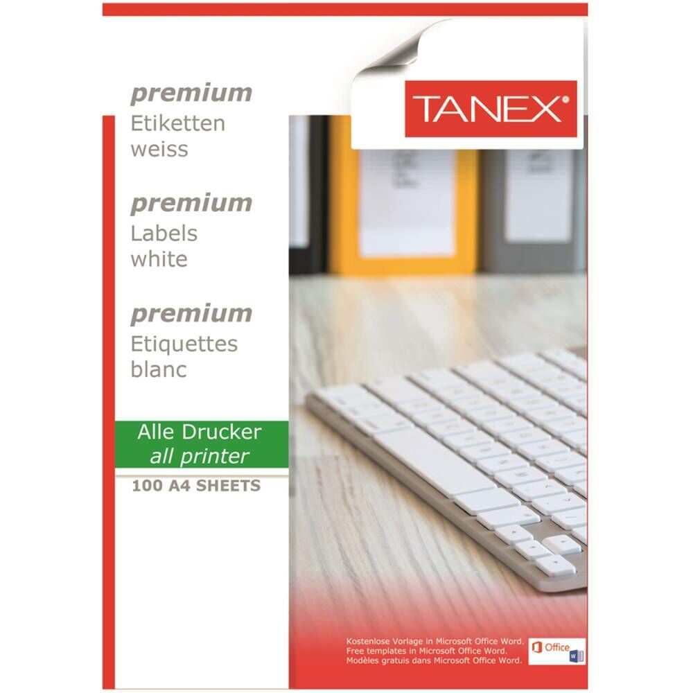 Tanex Laser Etiket Tw-2164 52.5 X 18 Mm 100 Lü