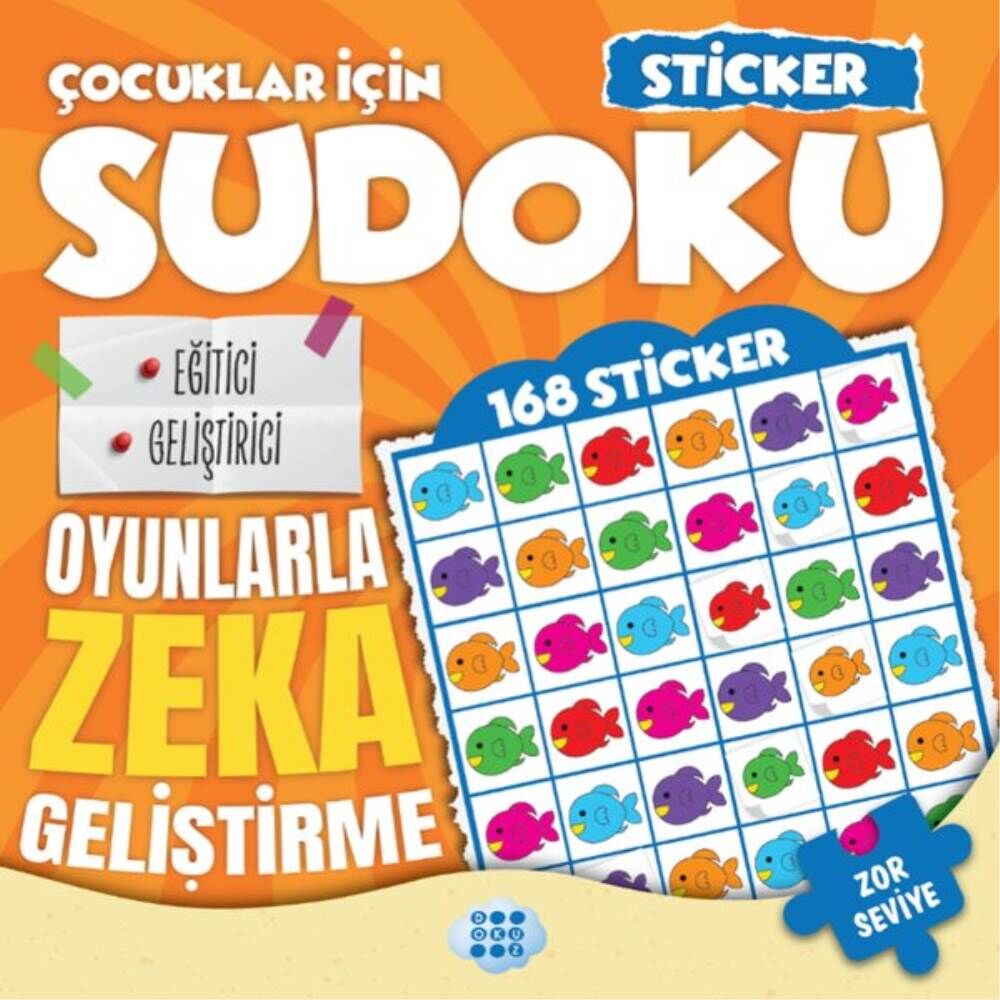 Çocuklar İçin Sudoku Sticker Hediyeli Zor Seviye 3