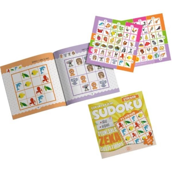 Çocuklar İçin Sudoku Sticker Hediyeli Orta Seviye 2