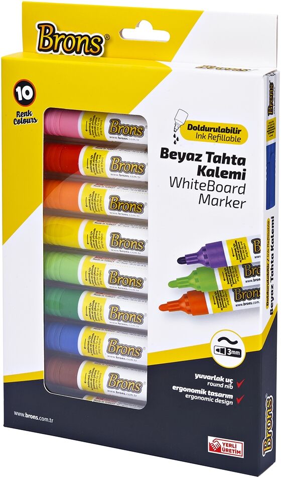 Brons Doldurulabilir Tahta Kalemi 10 lu Set BR-9511