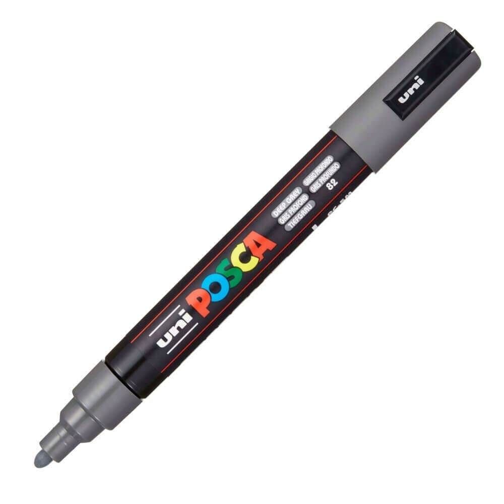 Uniball Posca Boyama Markörü PC-5M 1.8-2.5 mm Derin Gri