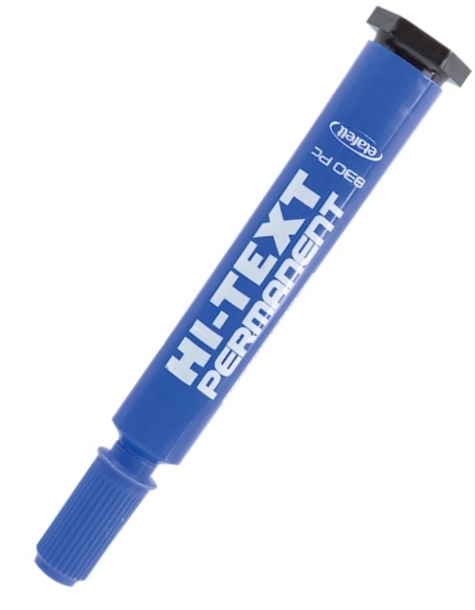 Hi-Text Permanent Markör Kalem Kesik Uçlu 830PC Mavi