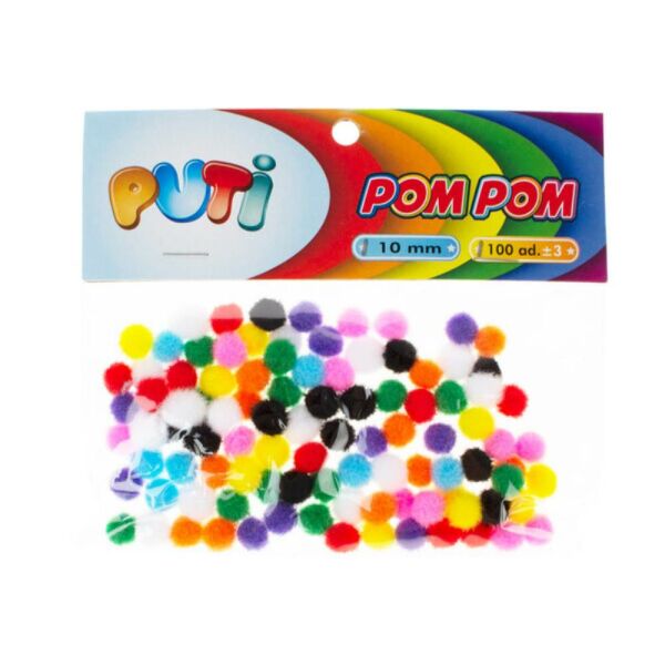 Puti Pon Pon 10 mm 100 lü 4445