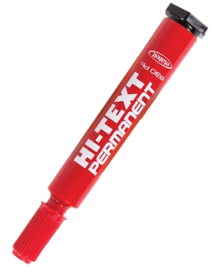 Hi-Text Permanent Markör Kalem Yuvarlak Uçlu 830PB Kırmızı