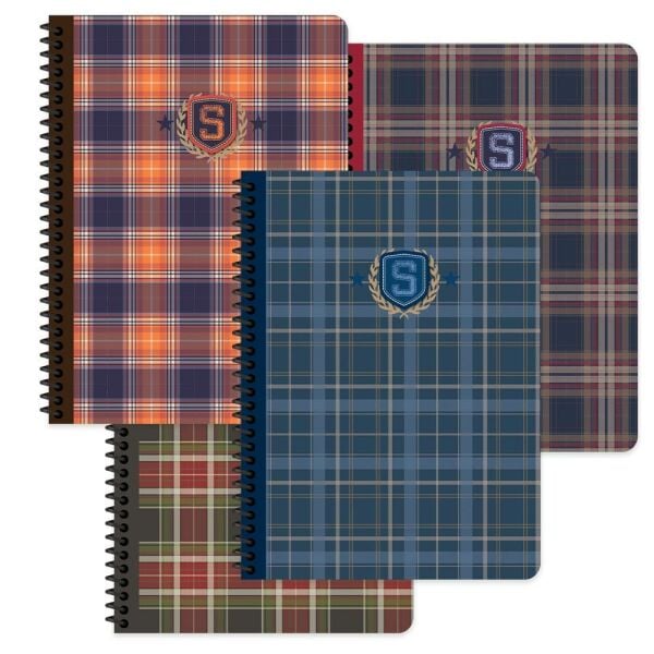 School A4 80 Yaprak Çizgili Karton Kapak Spiralli Defter 385811