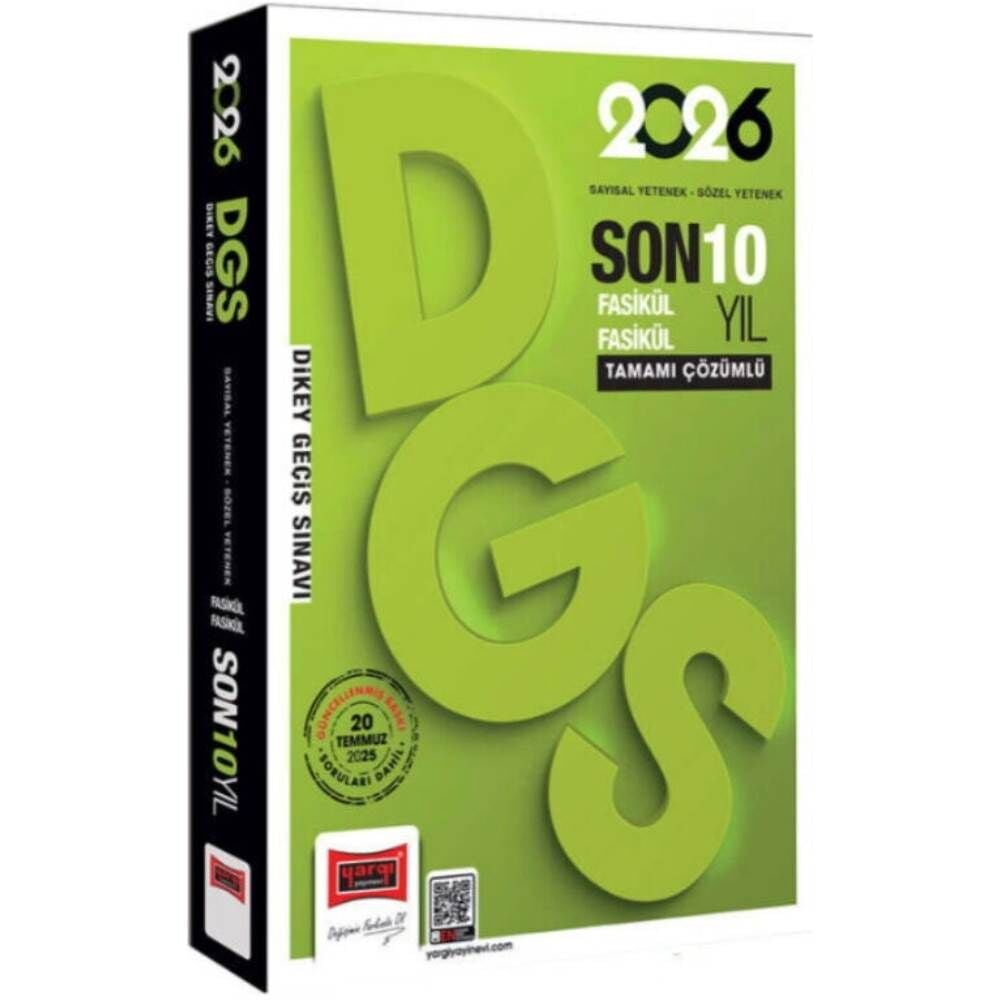 Yargı 2026 DGS Sayısal Sözel Yetenek Son 10 Yıl Çıkmış Sorular