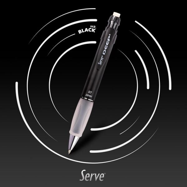 Serve Deep Versatil Kalem Doğa Serisi 07 mm Metalik Siyah