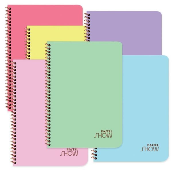 Show Pastel A4 96 Yaprak Çizigili Plastik Kapak Spiralli Defter 324431