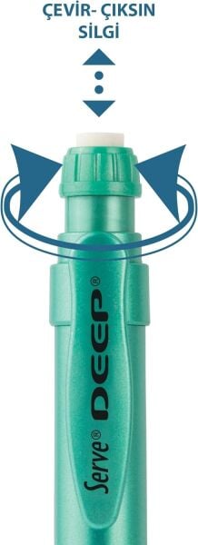 Serve Deep Versatil Kalem 07 mm Metalik Yeşil