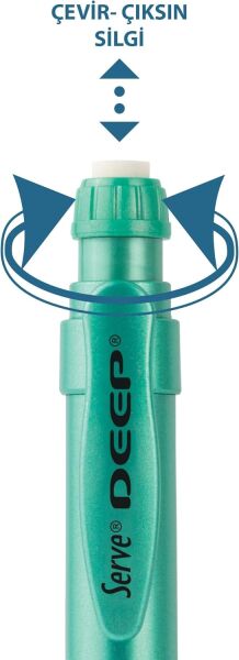 Serve Deep Versatil Kalem 07 mm Metalik Yeşil