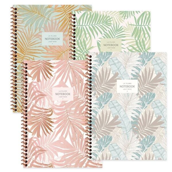 La Plume Leaves 16.5x22.5 80 Yaprak Çizgisiz Karton Kapak Spiralli Defter 385240