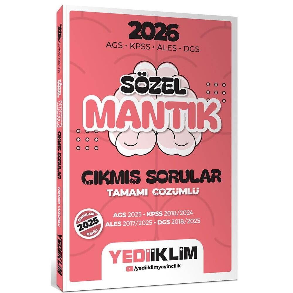 Yediiklim 2026 ALES KPSS AGS DGS Sözel Mantık Çıkmış Sorular