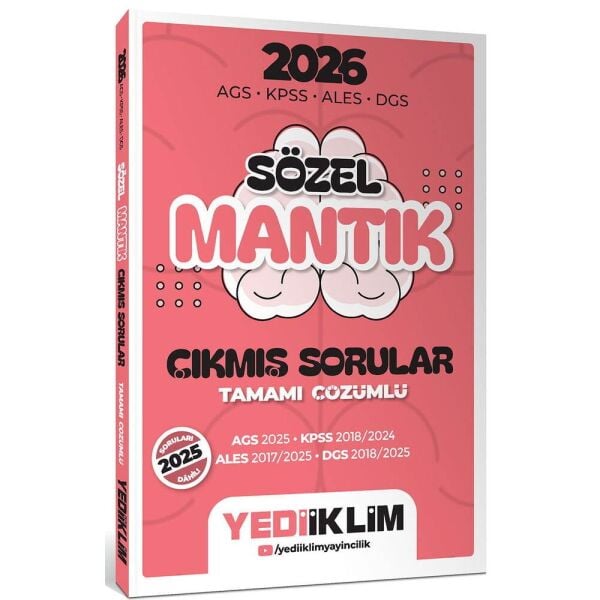 Yediiklim 2026 ALES KPSS AGS DGS Sözel Mantık Çıkmış Sorular