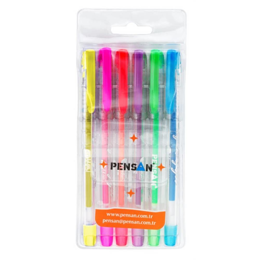 Pensan Jel Kalem My-Kıng 2227 Neon 6 Lı Set