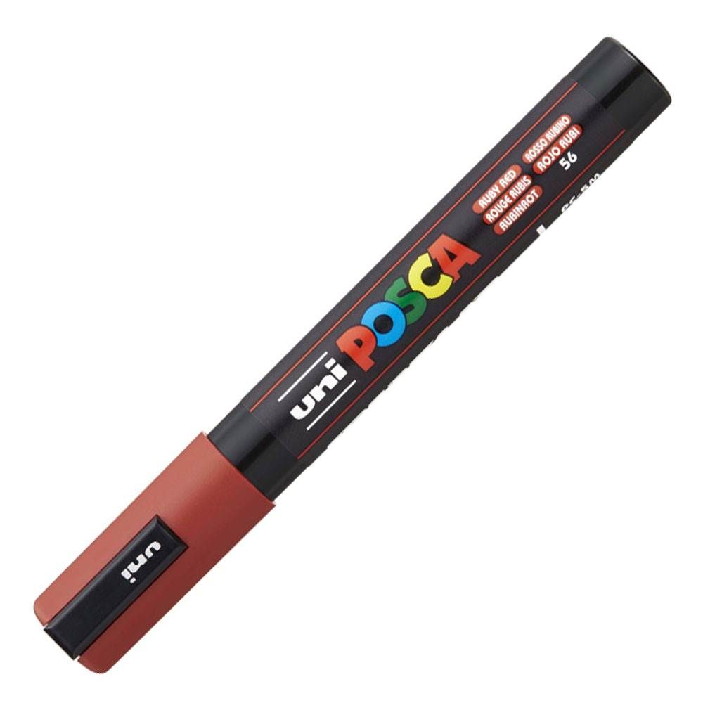 Uniball Posca Boyama Markörü PC-5M 1.8-2.5 mm Yakut Kırmızı