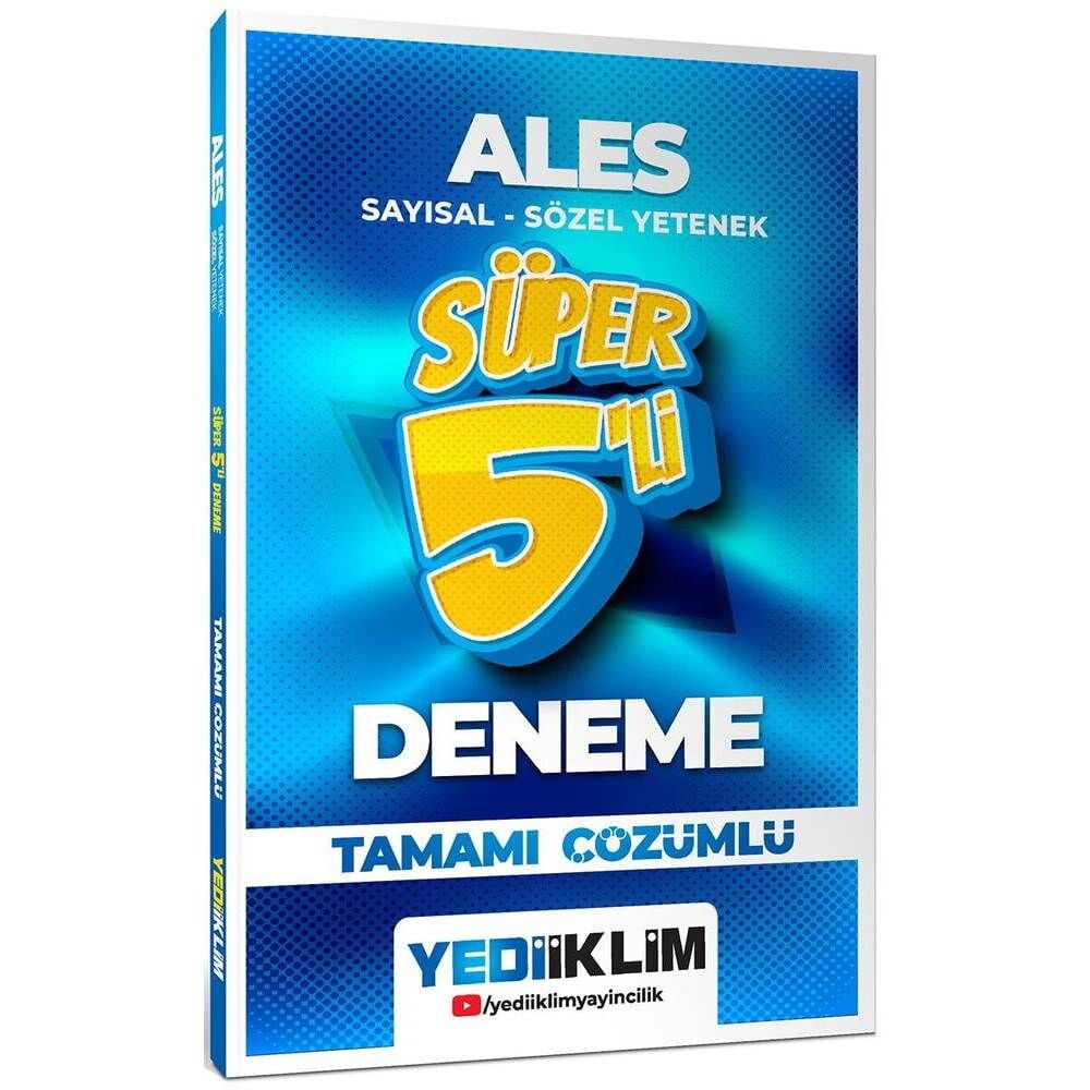 Yediiklim 2026 ALES Sayısal Sözel Yetenek 5 Deneme